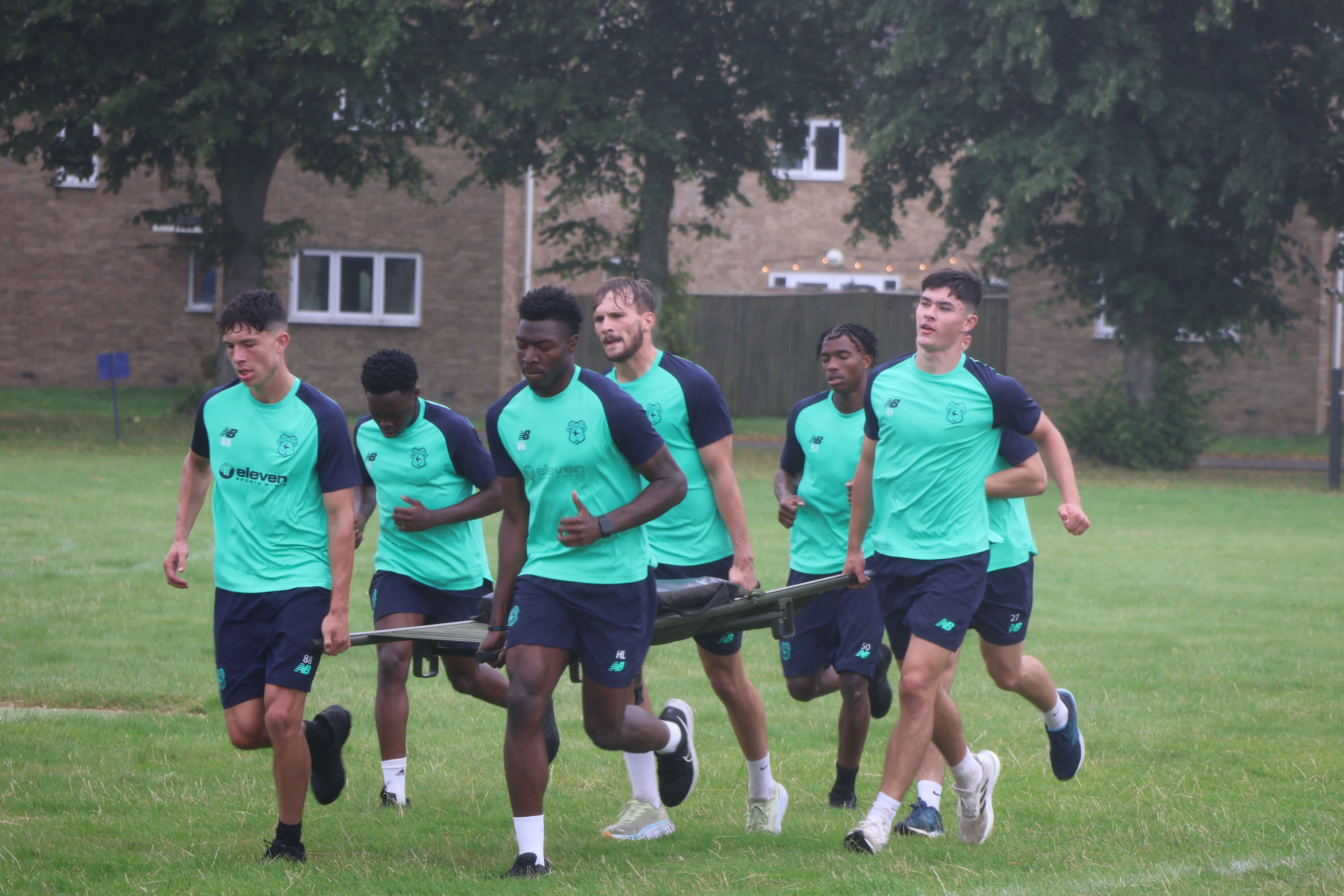 Photo: Cardiff City Football Club Academy young players find out about life in the RAF, understand the parallels between professional sport and military life, and learn new skills.